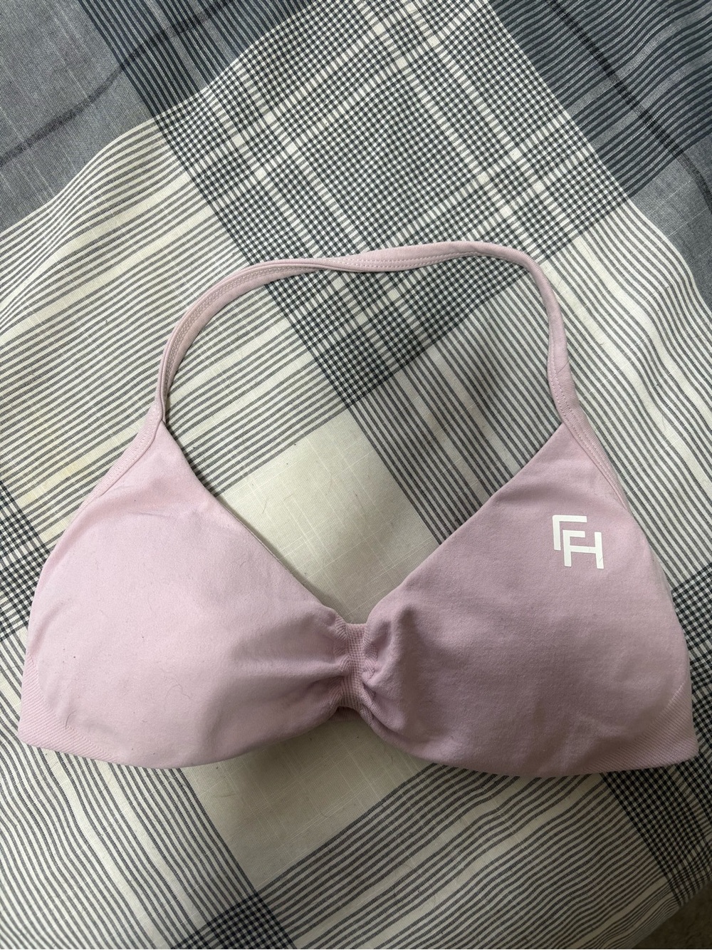 Women's Light Pink Bralette with Minimal Logo - Intimates